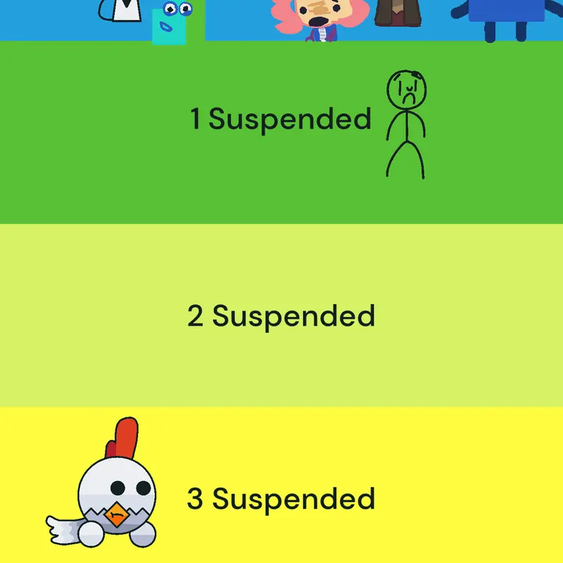 Idk how to get suspended by @spookyowl9528