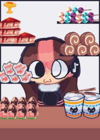 feeding my oc :3