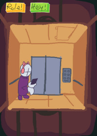 Waiting in the elevator