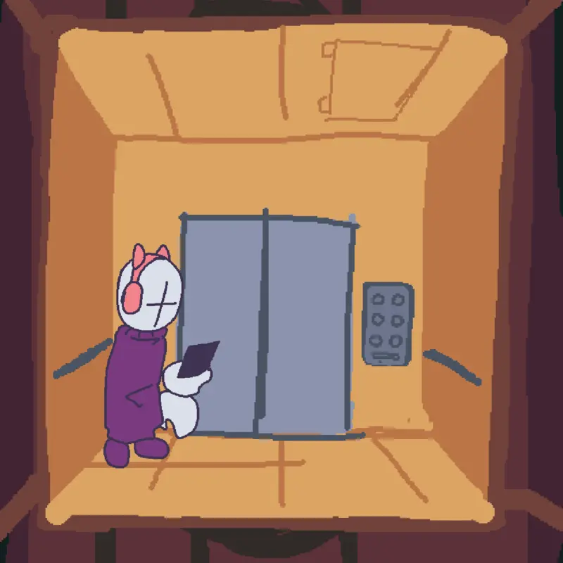 Waiting in the elevator by @Suya_here
