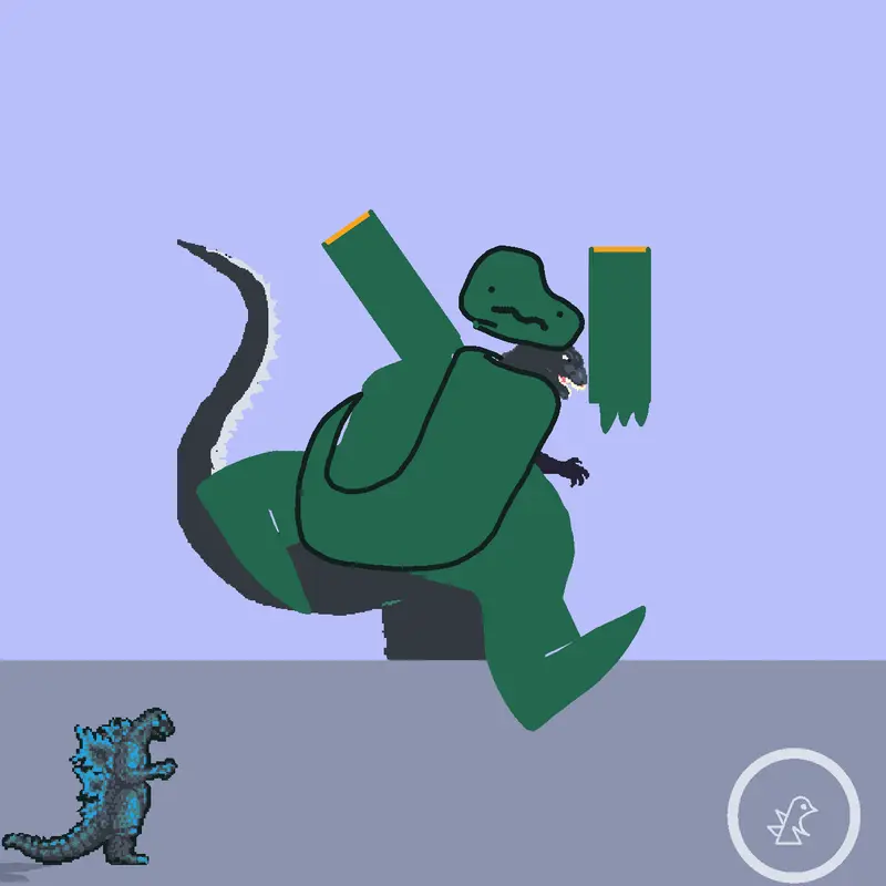 Godzilla 1954 meme ragdoll fan animation by @Remix_studios