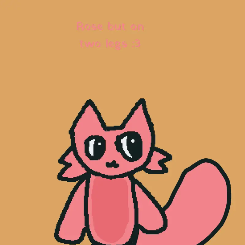 Rose on two legys :3 by @purple_kitty
