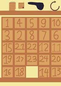 Geting harder sliding puzzle 5x5