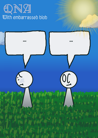 Qna with embarrassed blob