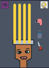 Make an beautiful hair for paintbert