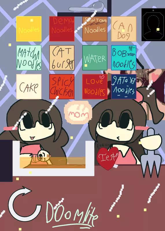 Bob zoom girl noodle mukbang 🎀 by @Socorromaia_O-O