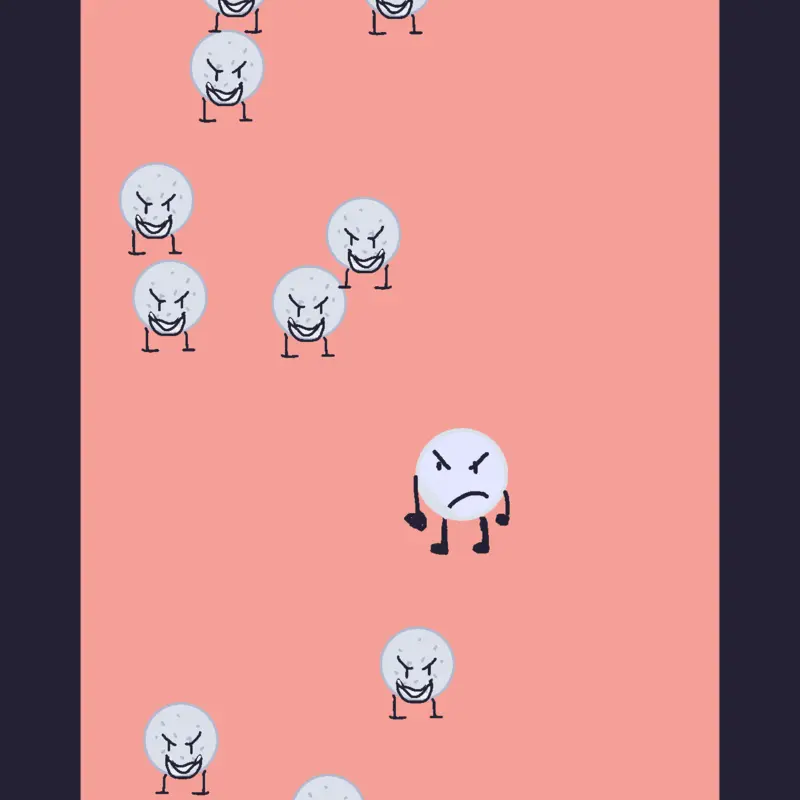 Kyle golfballs from bfdi as snowball by @CideVR