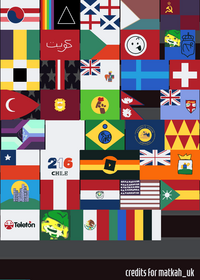 flag band with faces