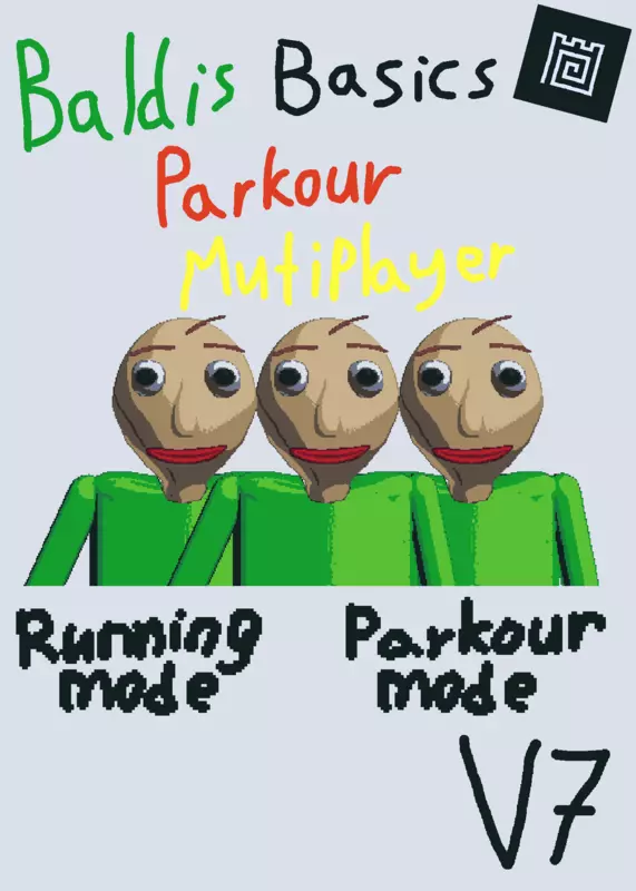 Baldis Basics parkour multiplayer test by @NazarBaldguy