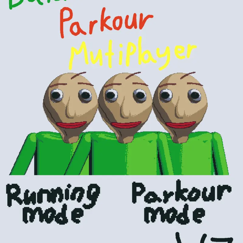 Baldis Basics parkour multiplayer test by @NazarBaldguy