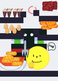 Verity mukbang eating mob's food