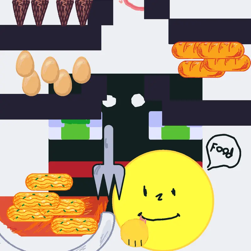 Verity mukbang eating mob's food by @dinkleberry_idk_idk