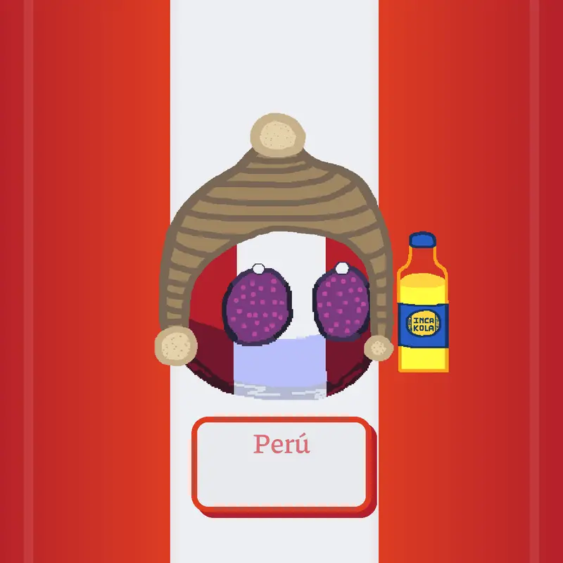 Perú con Inca cola by @countryballls_paraguay