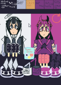 Black and white and purple ASMR my ocs
