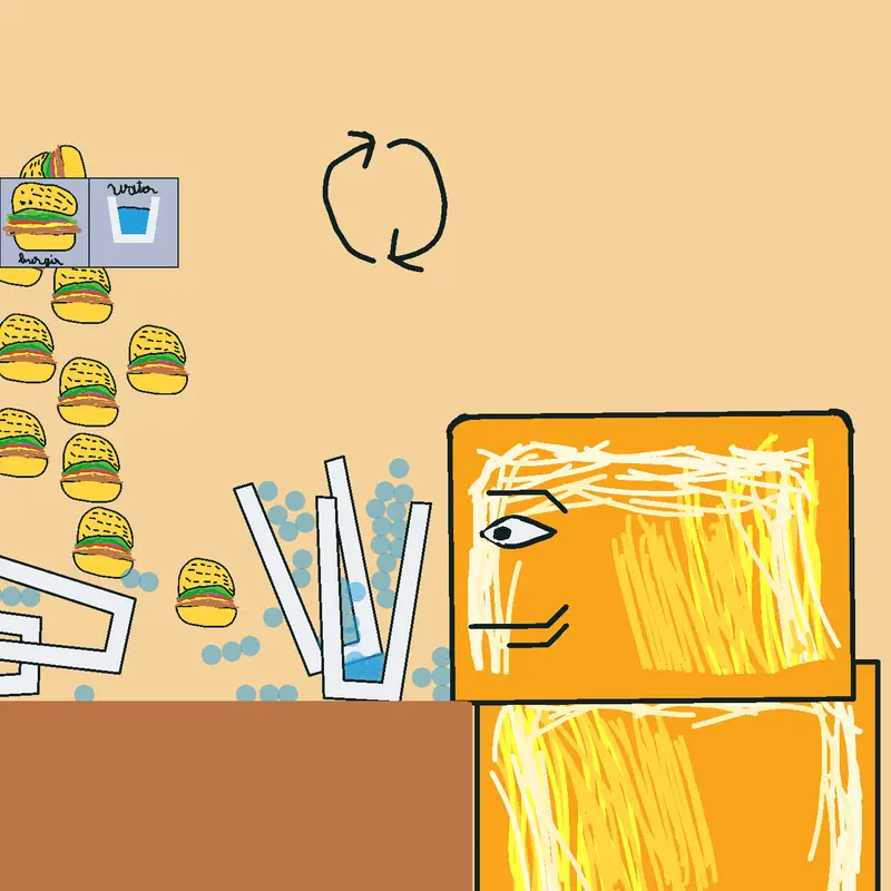 Simple eating game by @pizza_cooker