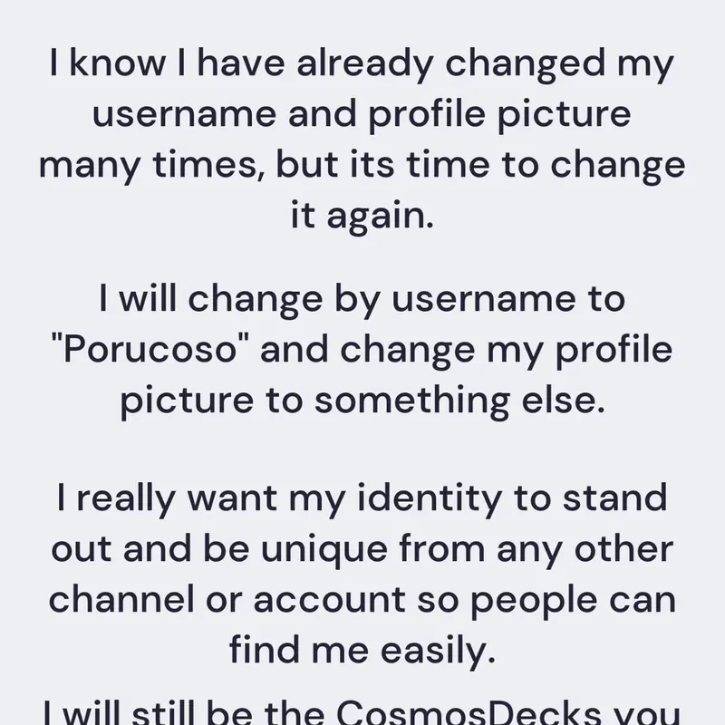 Username and Profile Picture Change by @Porucoso