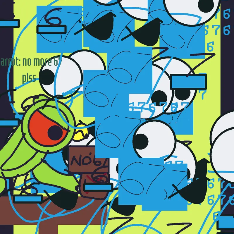 Parrot by @patchwork_cat