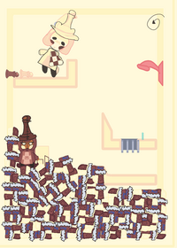 White pawn cookie (chess choco cookie) take...