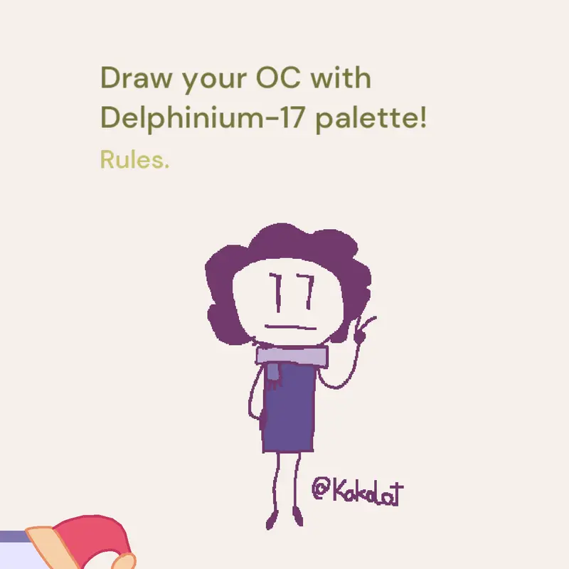 Drawing of with Delphinium by @RandomPlayz