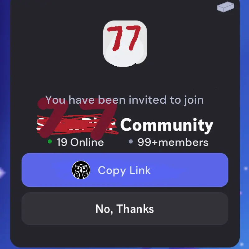 Community server for 77s by @ihatespidymite5551