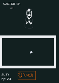 undertale gaster fight but I made it in 40...