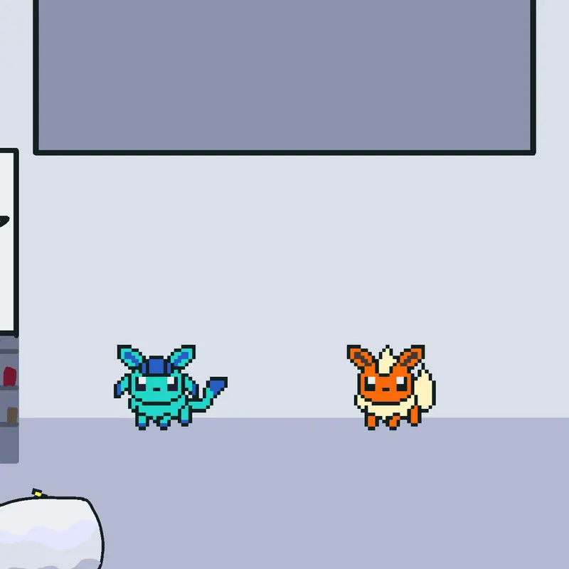 The flareon evaporast the glaceon by @LeonardoVasconcelos