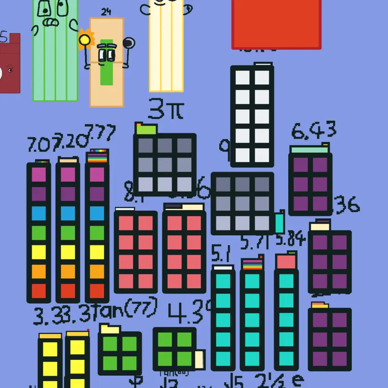 Numberblocks the Flor is Lava Battle! by @fabricio917