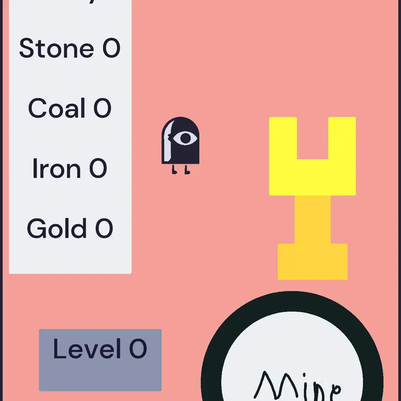 Character mining game by @EJEdrozo