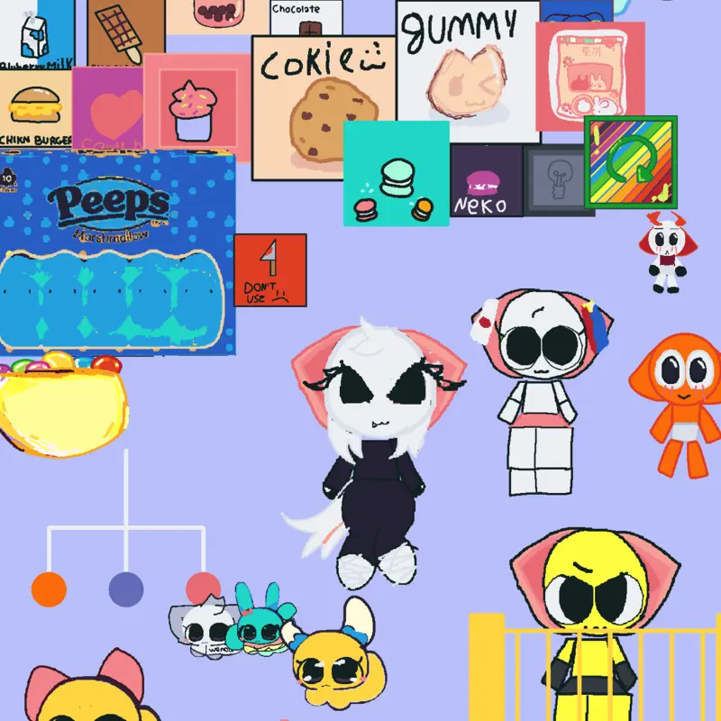 The emoji cat and meow meow by @MaeAbao