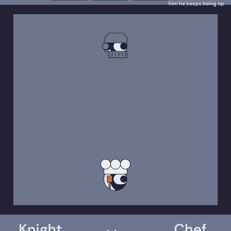 Knight character vs Chef character by @Chocolate05