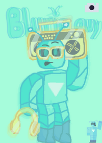 (Cool Roblox Blue Alien) Fanart for...