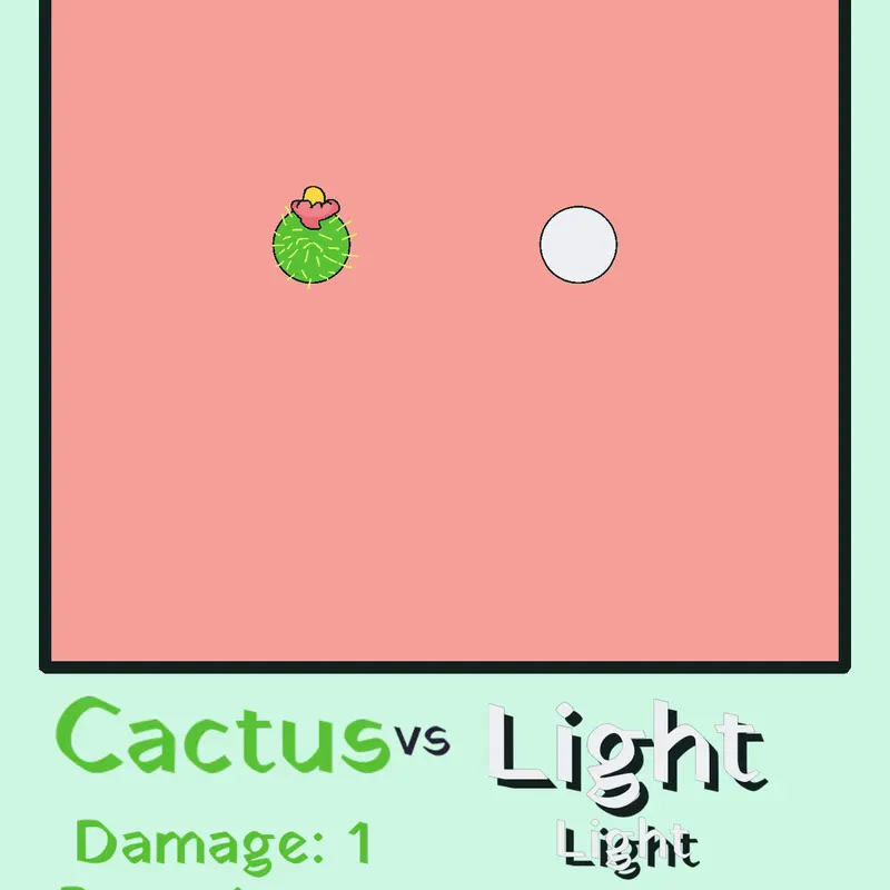 CACTUS VS LIGHT! Who will win? by @Indomalay_idn