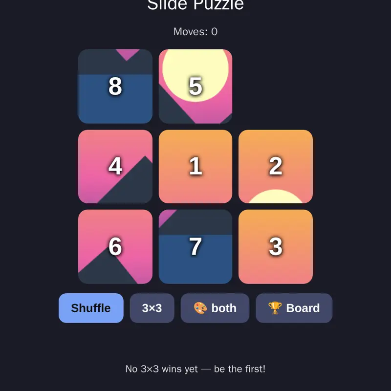 Slide puzzles by @CrappyDecks0000