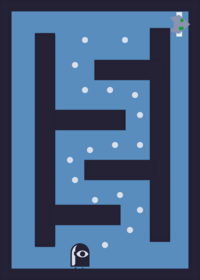 amost a AI, It follows the white dots, you...