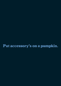 Put cosmetics on a pumpkin