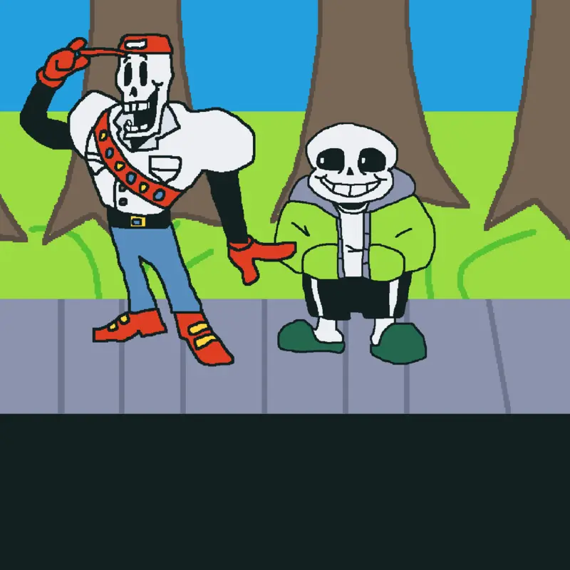Papyrus and sans surface I think by @COOLSKELETON95_YET