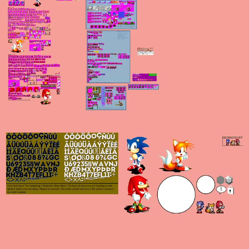 Sonic 2 mobile spritesheets by @am0gus1