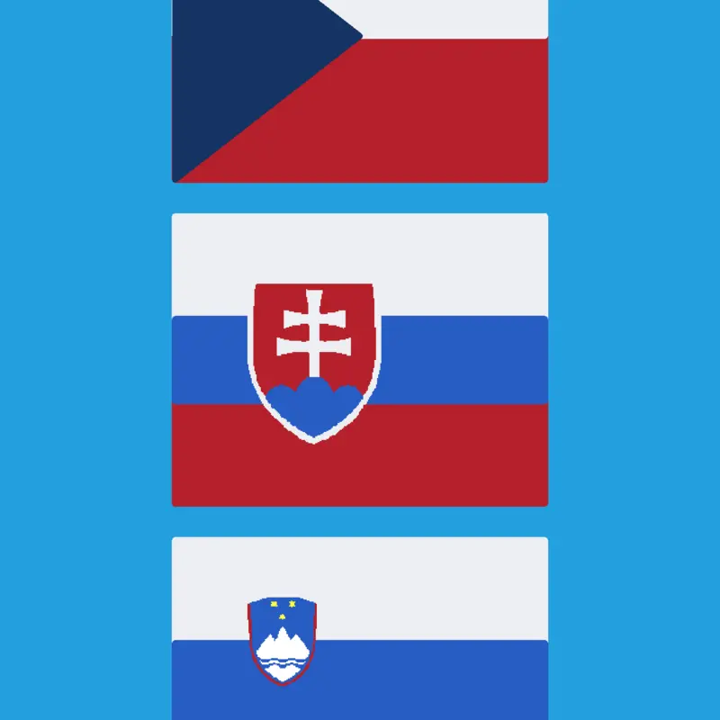 Czech, Slovak & Slovenian Flag Band by @filmroll