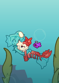 Under the seaaaaaaa (Finn x Shrimpo) (Note...