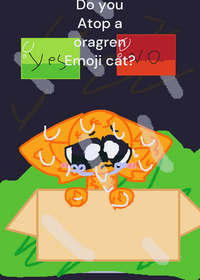 Take care of orange emoji cat!