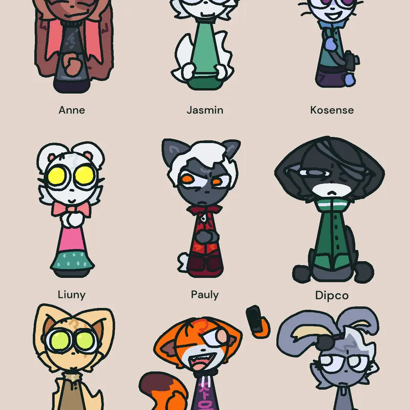 Their names by @kirdoird548