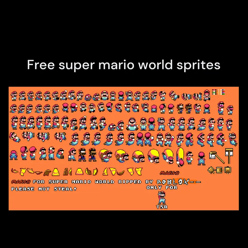 here's all the smw sprites I think by @Roblox--