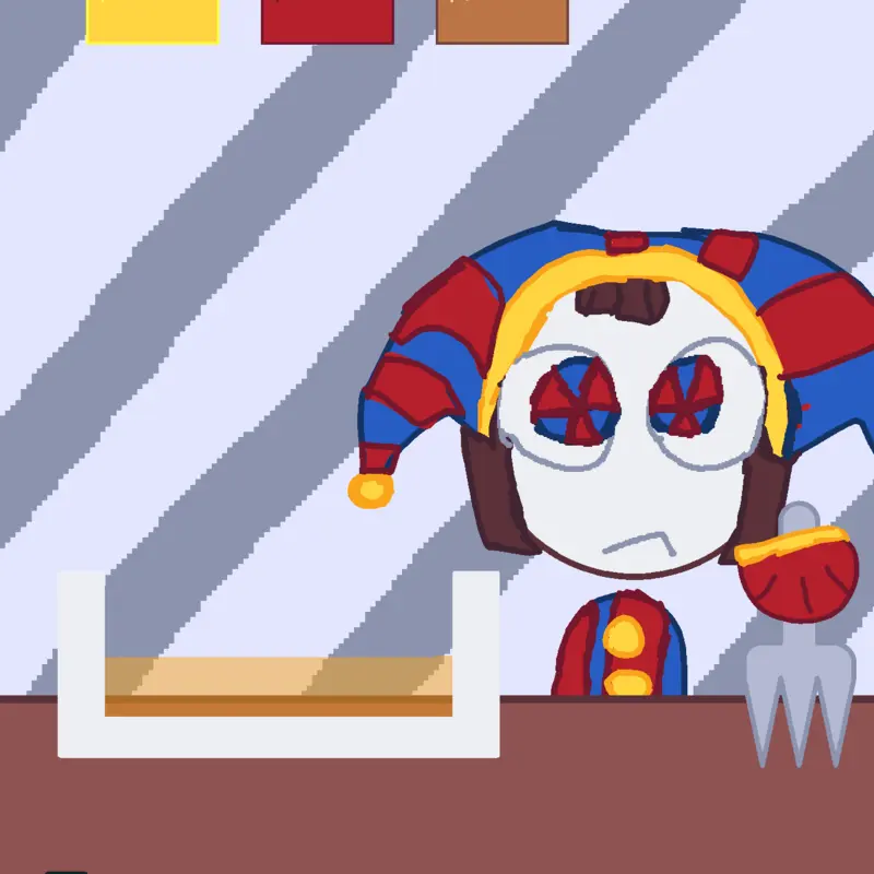 Eat with pomni! by @P4rtynoob