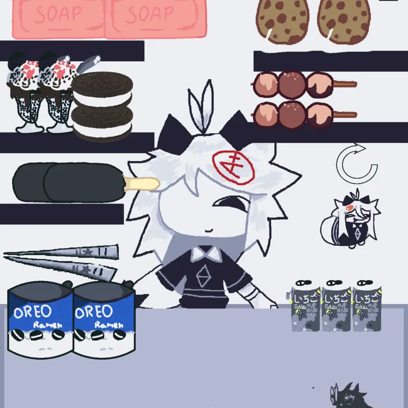 Oliver mukbang by @Moonlycrystalfoxi