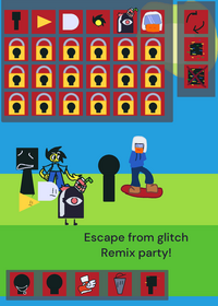 Escape from glitch remix party