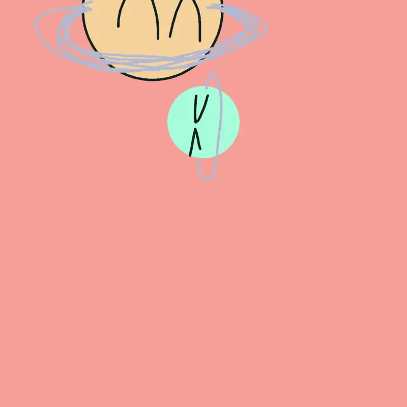 Uranus-saturn dragging by @Uranusball_IceGiant
