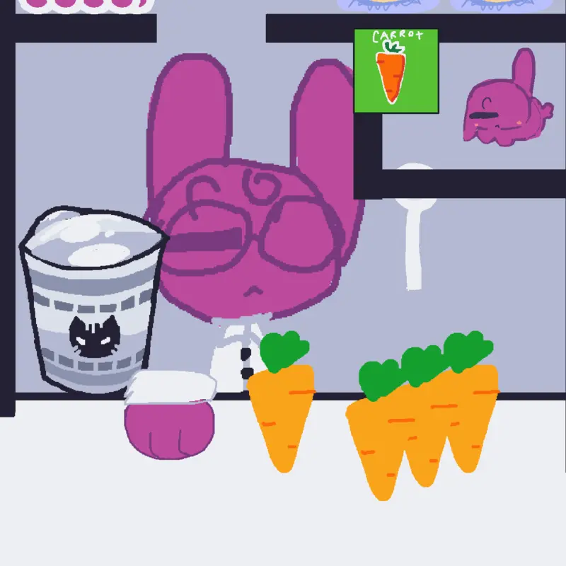 Mukbang purple rabbit by @OleslawaOlina