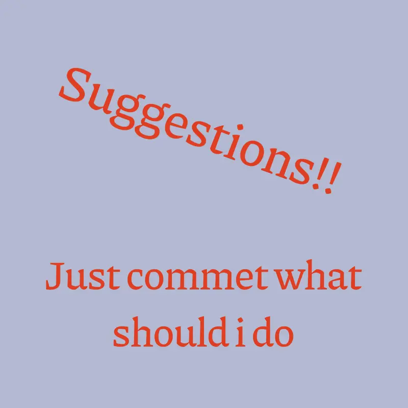 Leave a suggestion in the comments! by @SGT-Can