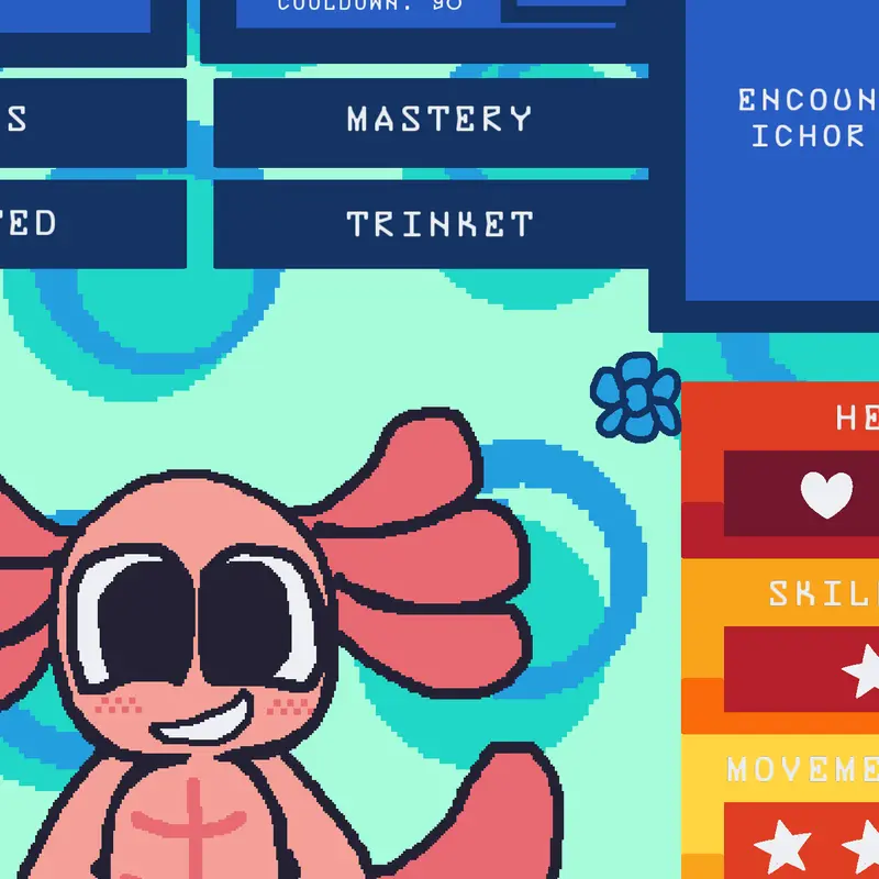 MY DANDYS WORLD OC! AXEL THE AXOLOTL by @CrystalColton23