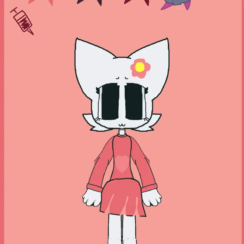 I think she’s scary, but she’s cute but scary￼ by @Veritymeowl